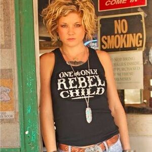 RARE NWOT Vintage Junk Gypsy “One And Only Rebel Child” XL Tee TShirt Black